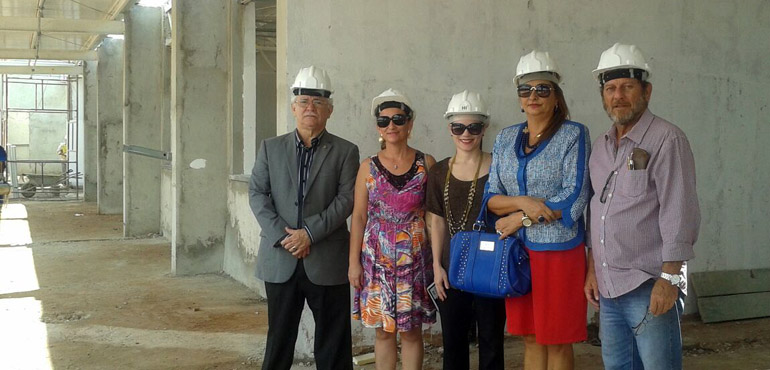 Magistrados visitam obras de construção  da Casa da Mulher Brasileira