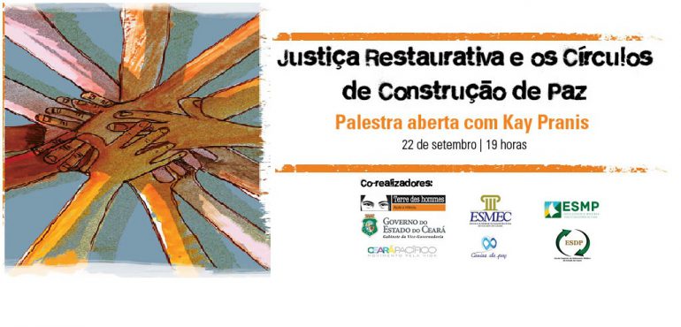 Palestra de Kay Pranis no auditório da Esmec será transmitida pelo facebook