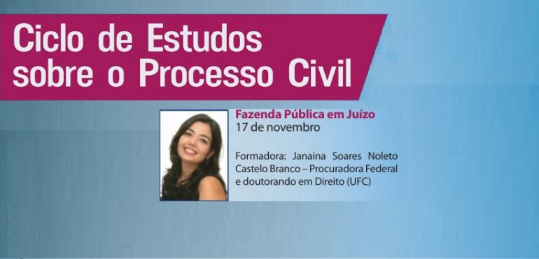 Palestra sobre Fazenda Pública em Juízo na próxima sexta-feira