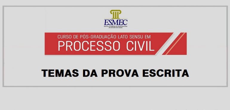 Saiba quais são os quatro temas da prova escrita, que será realizada dia 19