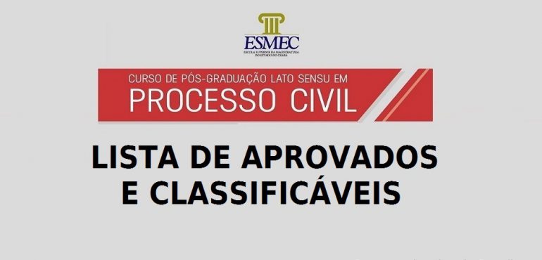Resultado final da seleção para a Especialização – Matrículas acontecem até sexta