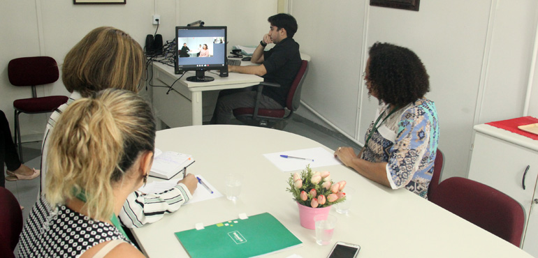 Firmado acordo durante audiência realizada por videoconferência no Tribunal de Justiça