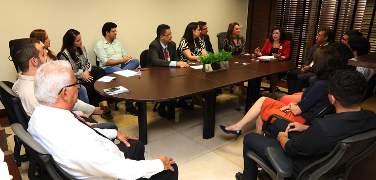 Desembargadora Nailde Pinheiro promove primeira reunião de trabalho como vice-presidente