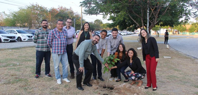 Movimento Pró-Árvore realiza plantio de seis mudas de árvores nativas nos arredores da Esmec