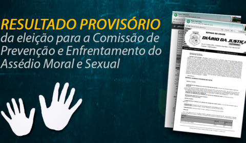 TJCE divulga resultado provisório da eleição para compor a comissão de prevenção ao assédio moral e sexual
