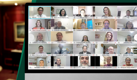 Juízes das Varas Criminais de Fortaleza se reúnem com a presidente do Tribunal de Justiça