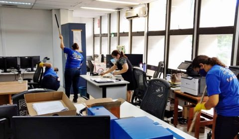 Iniciadas ações de higienização e sanitização no Fórum Clóvis Beviláqua