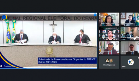 Em solenidade remota, desembargadores do TJCE tomam posse no TRE-CE para biênio 2021-2023