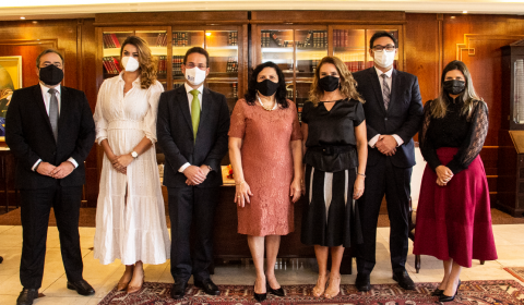 Presidente do TJCE retoma reuniões presenciais seguindo os protocolos de prevenção à Covid-19