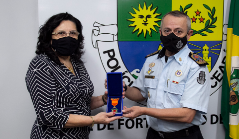 Polícia Militar presta homenagem à chefe do Poder Judiciário estadual