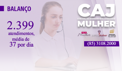 CAJ Mulher da Justiça estadual realiza 2.399 atendimentos em 64 dias de funcionamento