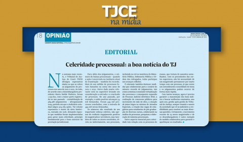 Celeridade processual: a boa notícia do TJ
