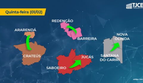 Comarcas agregadas iniciam redistribuição de processos para sedes a partir desta quinta-feira