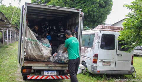 Judiciário entrega mais de 19 mil itens para reciclagem na primeira etapa da parceria com a Sema que viabiliza Coleta Seletiva Solidária
