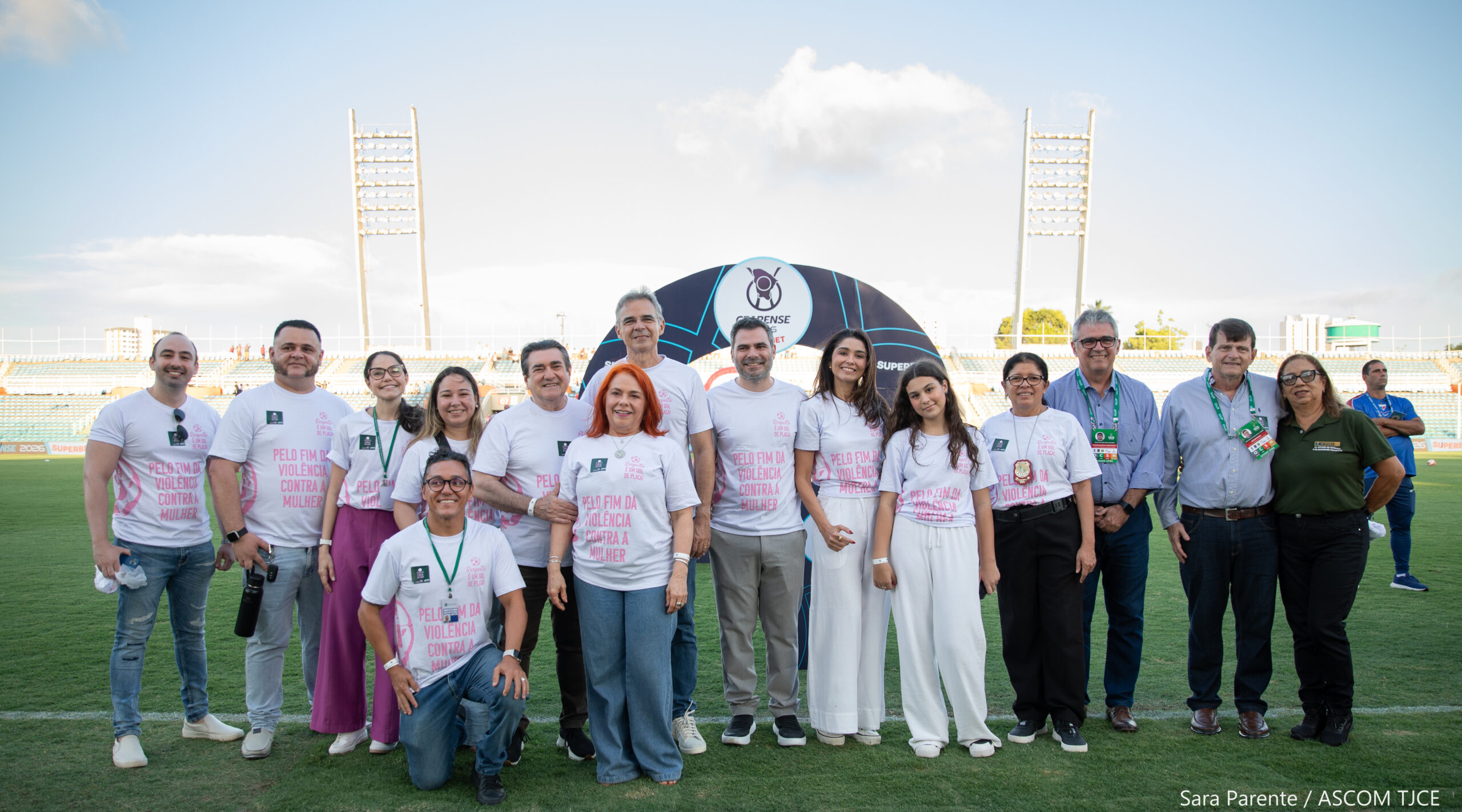 TJCE lança campanha “Respeito é um Gol de Placa” para combater violência contra a mulher no futebol cearense
