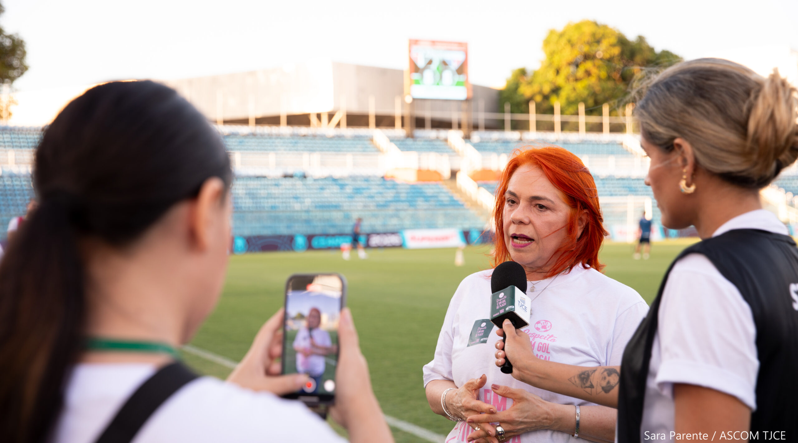 TJCE lança campanha “Respeito é um Gol de Placa” para combater violência contra a mulher no futebol cearense