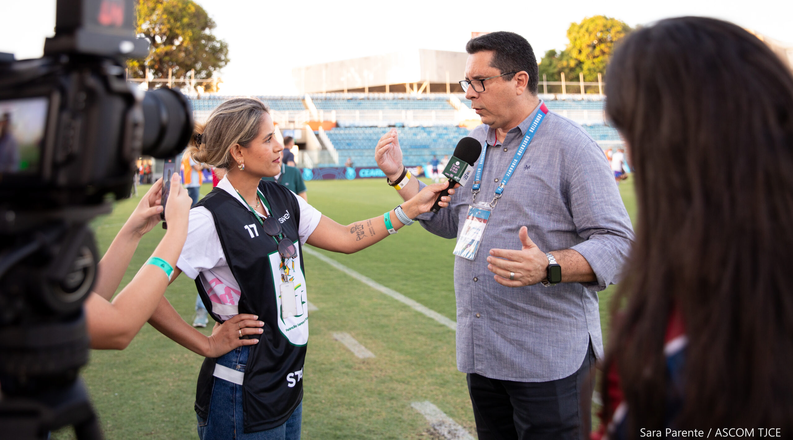 TJCE lança campanha “Respeito é um Gol de Placa” para combater violência contra a mulher no futebol cearense