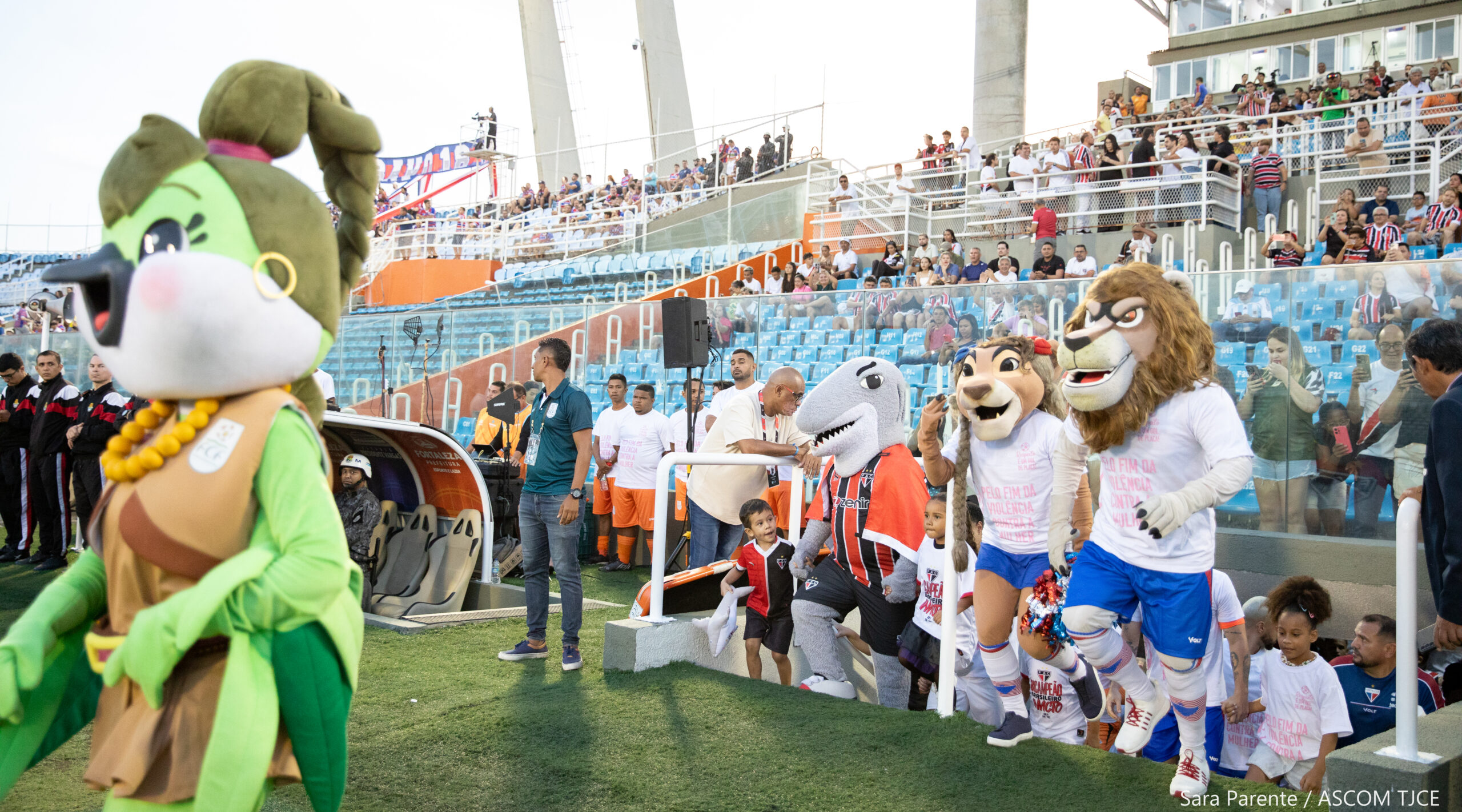 TJCE lança campanha “Respeito é um Gol de Placa” para combater violência contra a mulher no futebol cearense