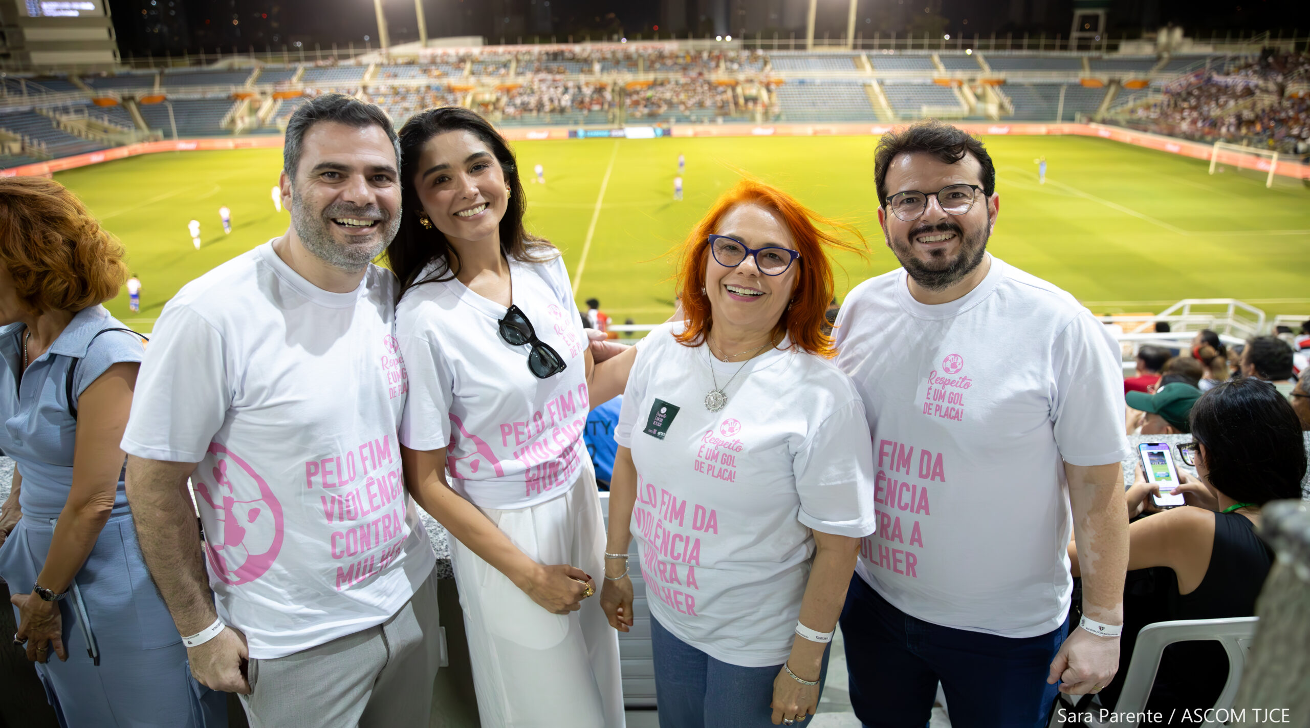 TJCE lança campanha “Respeito é um Gol de Placa” para combater violência contra a mulher no futebol cearense