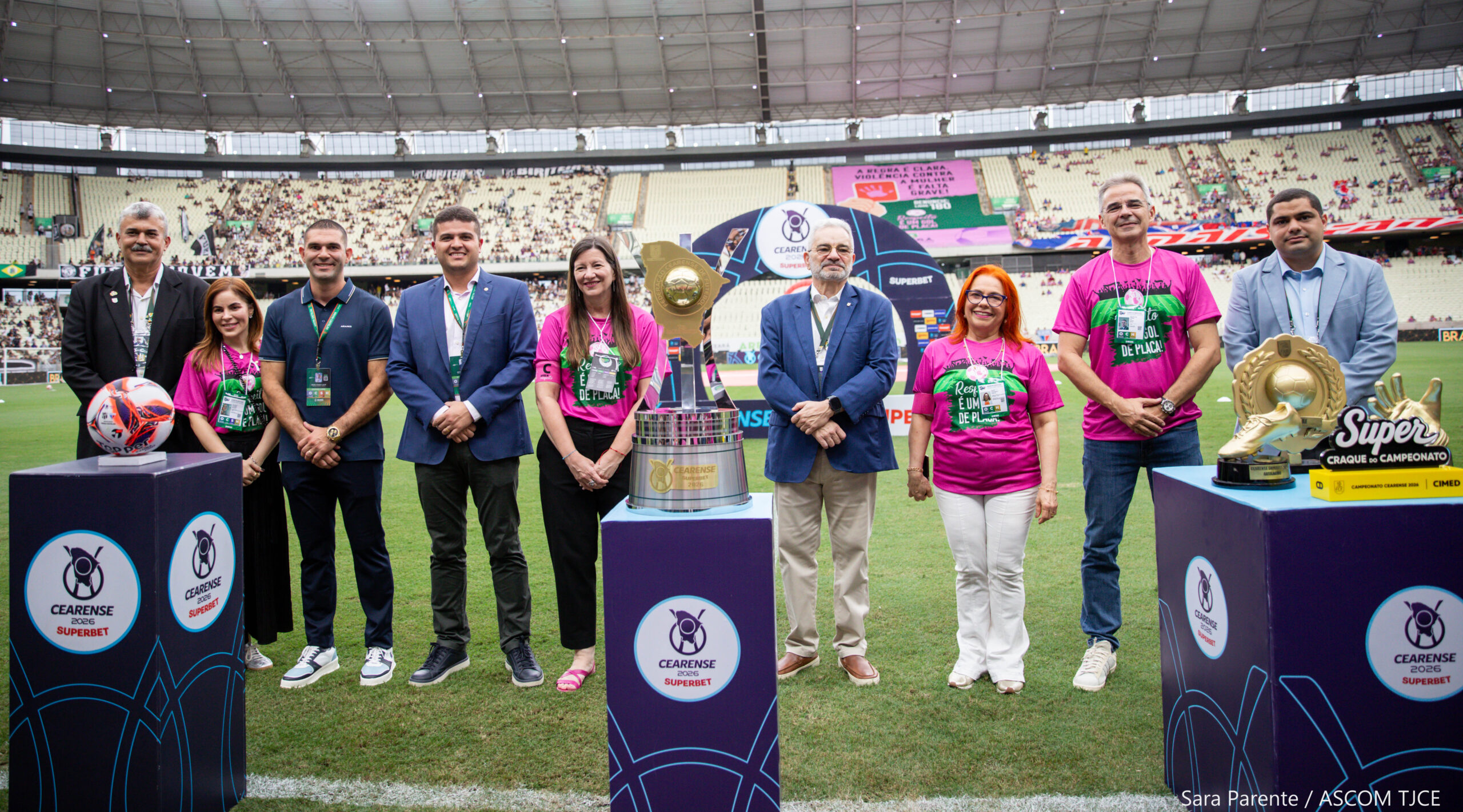 “Respeito é um Gol de Placa”: campanha de combate à violência contra a mulher marca final do Campeonato Cearense