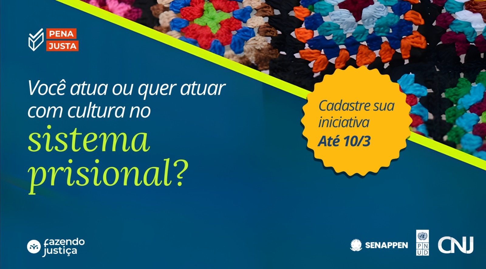 Inscrições abertas até 10 de março para iniciativas culturais que promovem arte e cultura no sistema prisional
