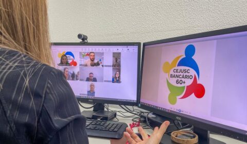 20 conciliadoras(es) trabalham no Mutirão Cejusc 60+ realizando conciliações entre idosas(os) e instituições financeiras