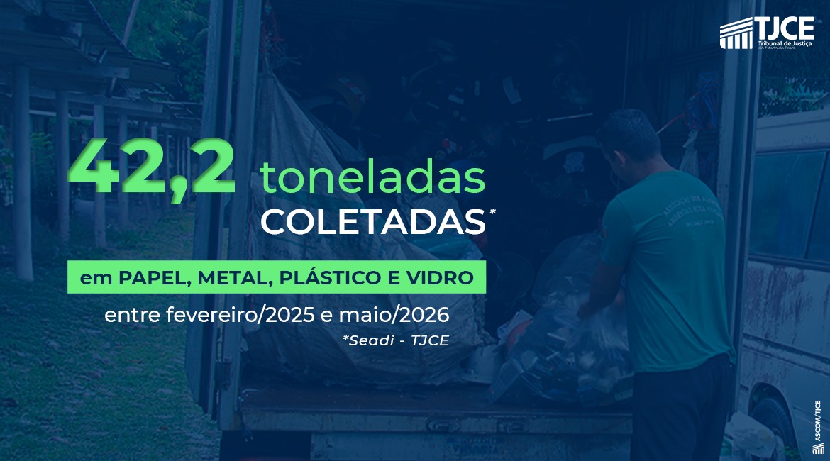 Poder Judiciário destina 42,2 toneladas de materiais recicláveis com reforço do Programa +Gestão