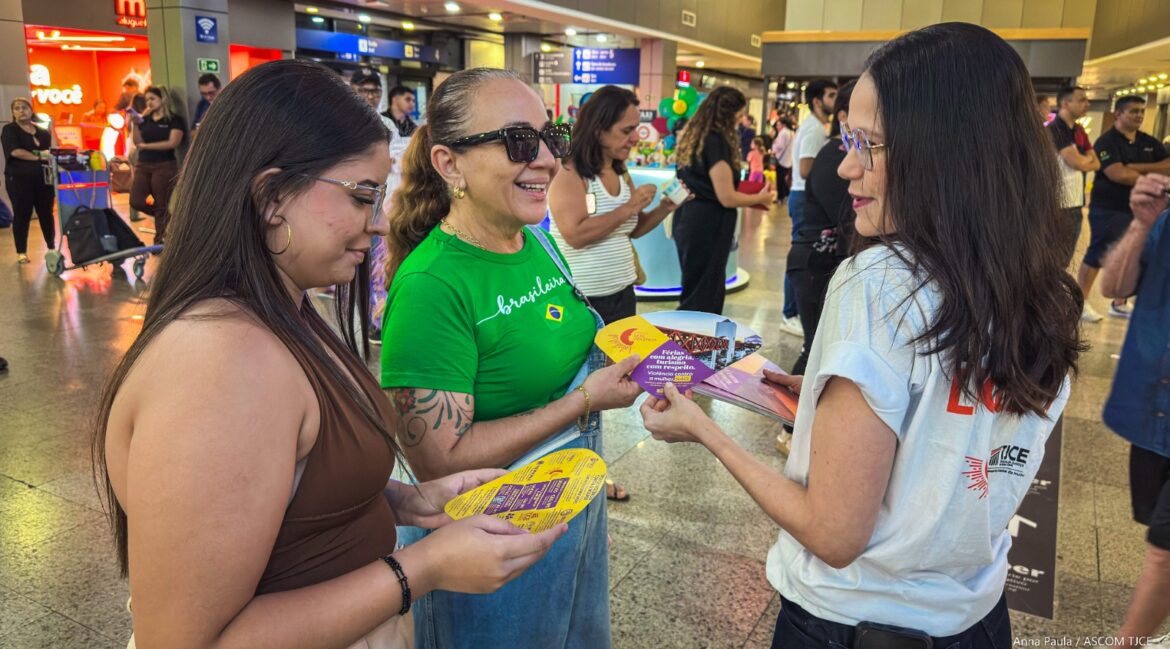 Segunda edição da campanha “Férias sem Violência” é lançada no aeroporto de Fortaleza
