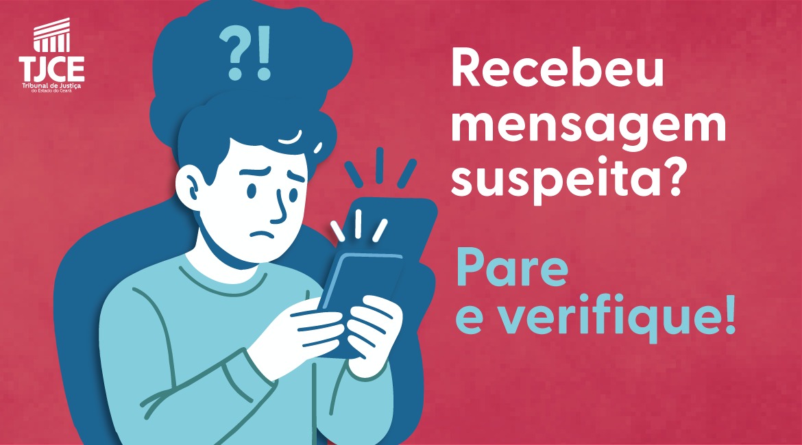 Arte que traz a imagem de desenho de um homem vendo mensagens no celular