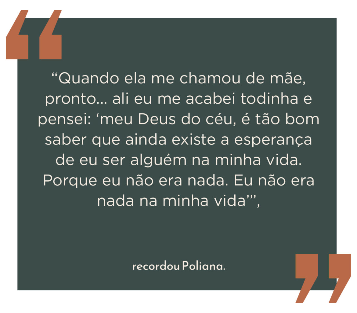 Arte no formato de um bloco na cor verde escura, que traz uma frase em destaque. A frase também consta no corpo do texto