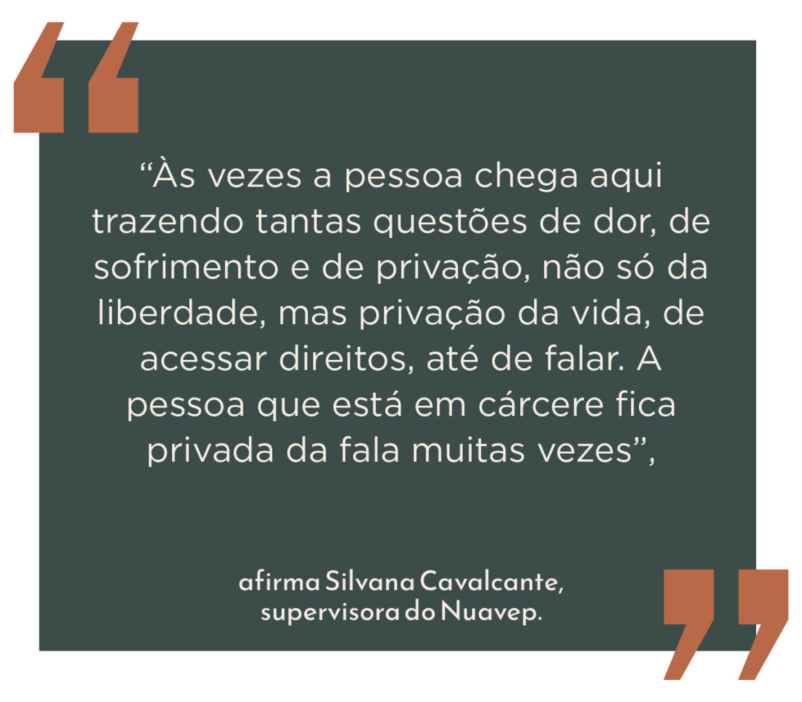 Arte no formato de um bloco na cor verde escura, que traz uma frase em destaque. A frase também consta no corpo do texto
