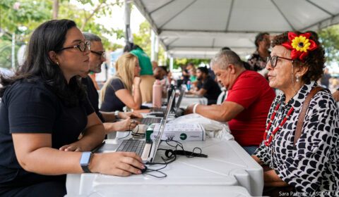 Lançamento da campanha “Fraude contra a Pessoa Idosa é Violência” incluiu prestação d...