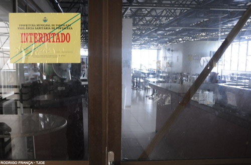 Vigilância Sanitária interdita restaurante no Fórum após inspeção a pedido da Presidência do TJCE