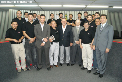 Desembargador Ernani Barreira Porto recebe magistrados chilenos no Tribunal de Justiça