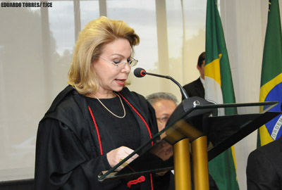 Desembargadora Maria Iracema do Vale saúda novo integrante do TJCE