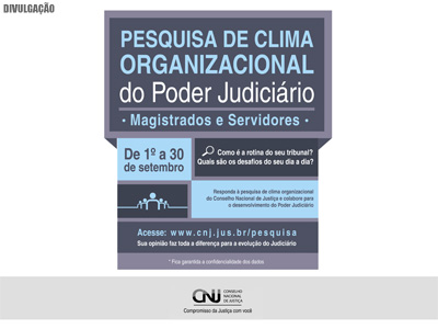 CNJ fará pesquisa sobre clima organizacional e satisfação dos usuários dos Tribunais brasileiros