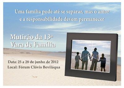 13ª Vara de Família inicia mutirão nesta segunda-feira no Fórum Clóvis Beviláqua