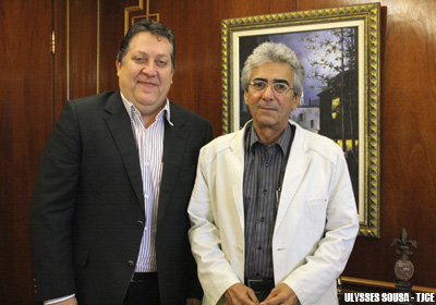 Desembargador Gerardo Brígido recebe visita do presidente do Tribunal de Contas do Estado