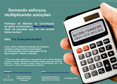 Mutirão Financeiro terá 240 audiências com  ações do Bradesco a partir desta terça-feira