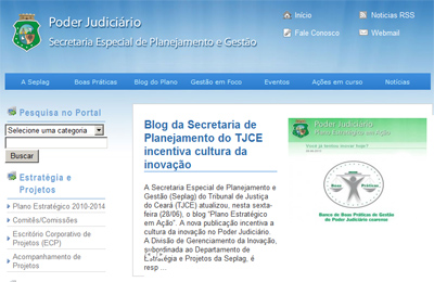 Secretaria de Planejamento do Tribunal de Justiça do Ceará lança novo portal