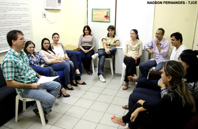 Servidores do Juizado da Mulher participam do curso Meditação no Ambiente de Trabalho