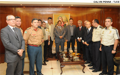 Cúpula da Secretaria de Segurança Pública  visita o Tribunal de Justiça do Ceará